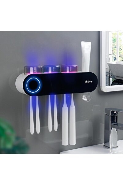 PUKON iHave Wall Mounted Electric Toothbrush Holders with 3 Cups, UV Sanitize...