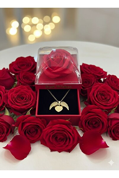 ForgeBox Kişiye Özel Gül Tasarımlı Kolye Kutusu – Çekmeceli, Sürpriz Hediyeli...