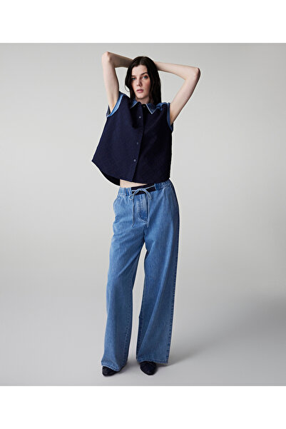 İpekyol Kontrast bel jean pantolon