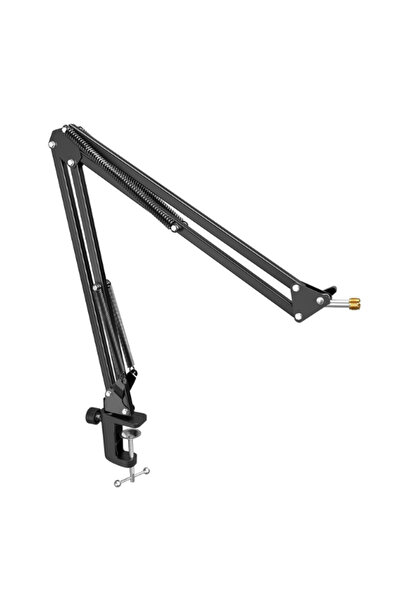 AL3B Microphone arm stand, scissor-style microphone stand with heavy-duty clip