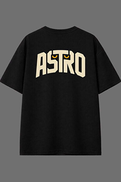 VSRN Μπλουζάκι Astro 1 Design με στάμπα στην πλάτη, μαύρο, oversized