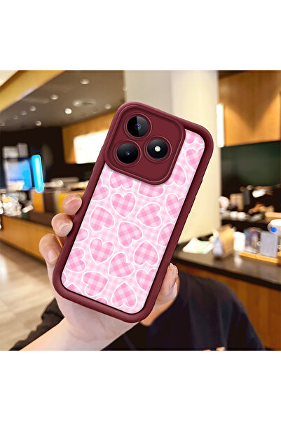 Hontinga حافظة هاتف من مادة السيليكون المقاومة للصدمات بنمط قلب متوافقة مع ها...