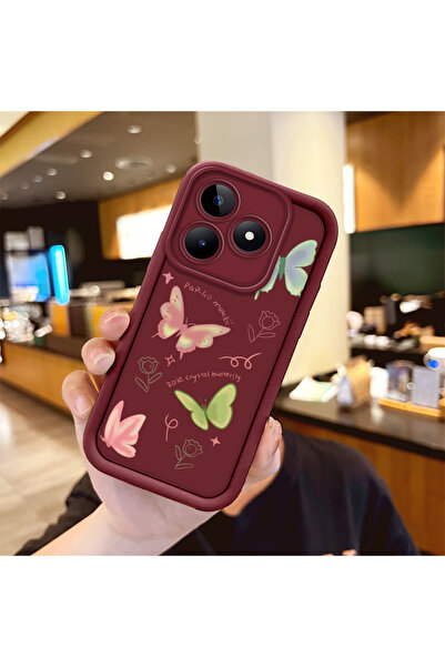 Hontinga حافظة هاتف من مادة السيليكون متوافقة مع نمط الفراشة المقاوم للصدمات ...