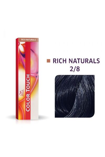 Wella Professionals Vopsea de păr semipermanentă Color Touch 2/8 – negru albă...