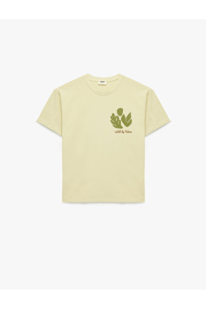 Koton Cotton Short Sleeve Crew Neck Printed T-Shirt