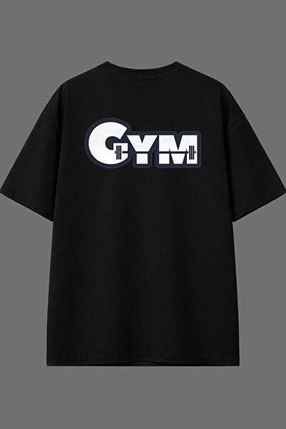 VSRN Gym 3 Design Black Oversize T-Shirt with Back Print