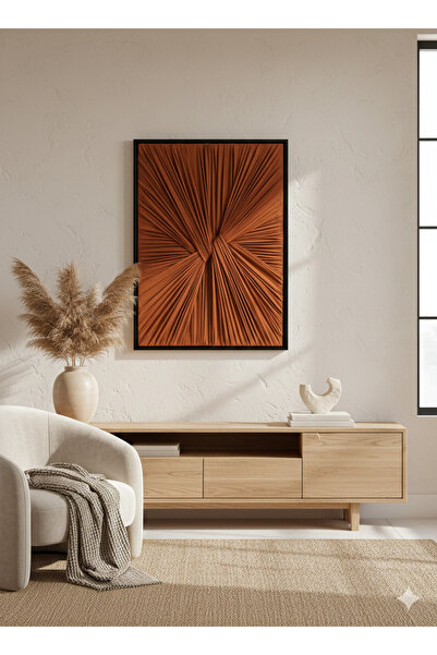 Muratoğlu Home Art-Textile Terra Series – 85x115 CM Taba Dokulu Kumaş Tablo (...