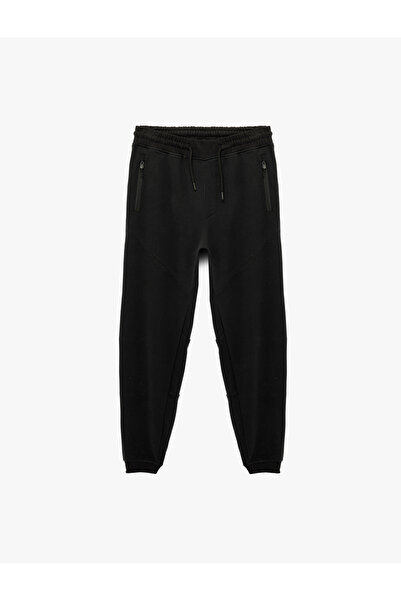 Koton Cotton Pocketed Waist-Tie Jogger Sports Sweatpants