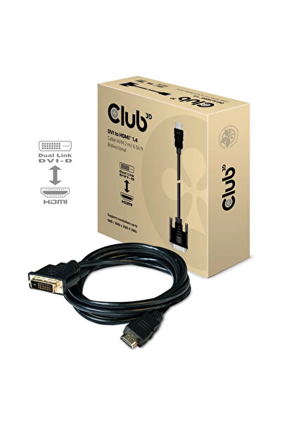 Club 3D Cable C3D DVI to HDMI 1.4 2m Black M/M