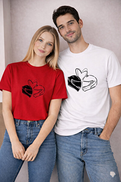 LORVEX Valentine's Day February 14 Double Combination T-Shirt 2-Piece Price M...