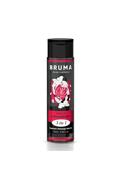 Bruma Ulei de masaj, BRUMA, 100 ml, aromă de căpșuni, 3 în 1