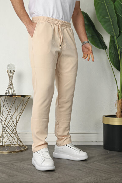 Quafash Men's Regular Fit Elastic Waist Lace-Up Jogger Black Trousers Relaxed...