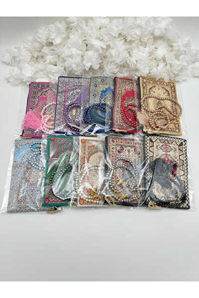 LenaToptan 10 Pieces Mixed Wallet and Prayer Beads Set Hajj Umrah Mevlid Gift