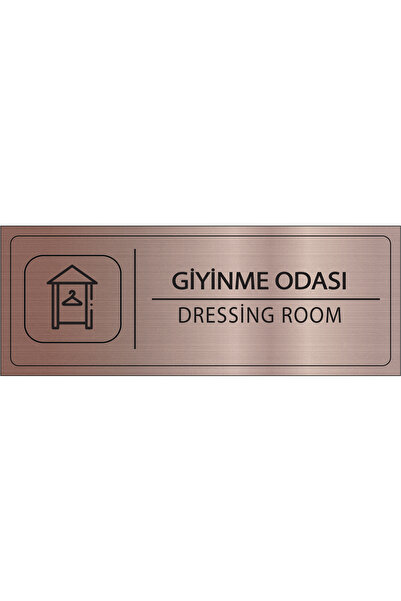 Mayeka Giyinme Odası İsimlik Bronz Metal Kapı İsimliği Levhası Yönlendirme Ta...