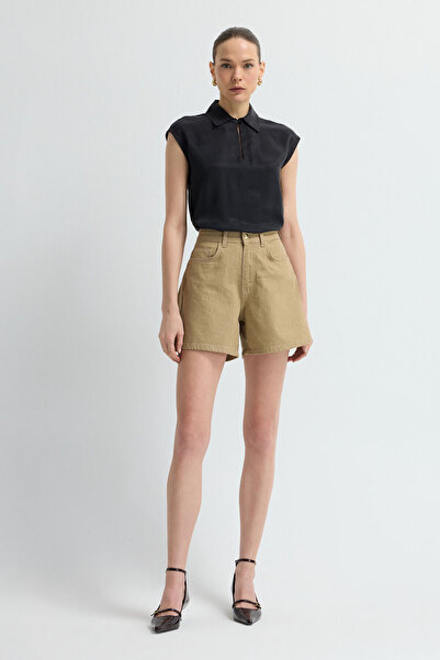 adL Yüksek Bel Beş Cep Şort