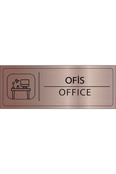 Mayeka Ofis İsimlik Bronz Metal Kapı İsimliği Levhası Yönlendirme Tabelası