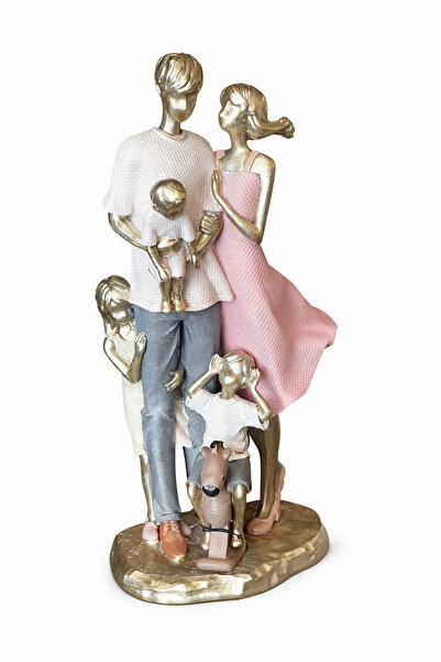 DECO statueta familie și trei copii