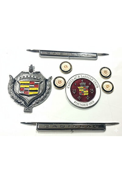 lina oto aksesuar 8 Pieces of Cadillac Metal Emblem
