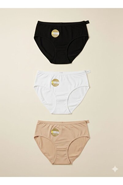 Pimody Women's High Waist Modal 3-Piece Panties Bikini