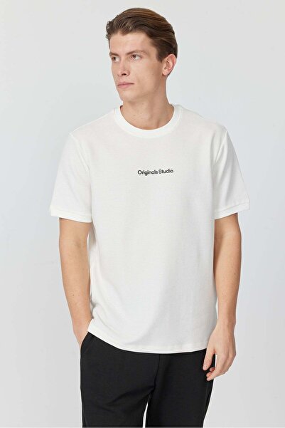 PAULMARK Мъжка тениска с текстуриран принт и детайли