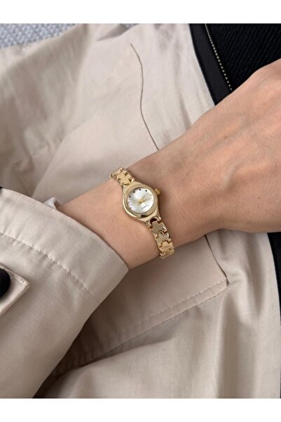 MERW Melissa Model Gold Color Color Vintage Series Metal Cord Women Wrist Watch