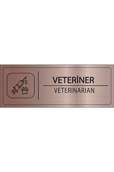 Mayeka Veteriner İsimlik Bronz Metal Kapı İsimliği Levhası Yönlendirme Tabelası