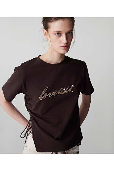 İpekyol Slogan Appliqué T-Shirt