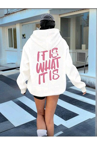 DİVİN Women's Printed Sweatshirt Quality Fabric Oversized Cut
