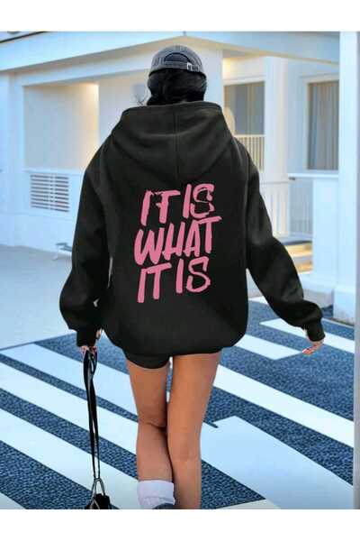 DİVİN Women's Printed Sweatshirt Quality Fabric Oversized Cut