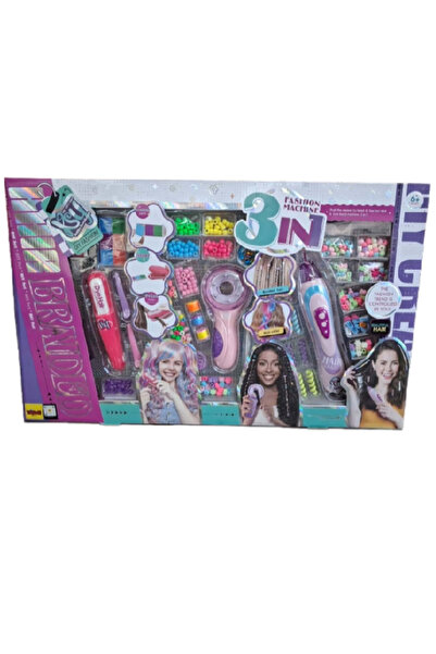 Flower Toys Toycraft Oyuncak Saç Boyama Süsleme Boncuk Takma Seti 3 ü 1arada