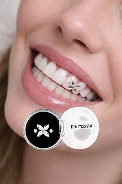 DENTYCRYSTAL Diş Pırlantası Şans 4 Yapraklı Yonca Desenli (Avusturya Kristall...