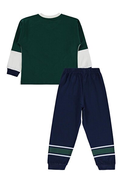 Civil Boys Baseball Printed Pajama Set for Ages 6-9 - Green 9-10 Years
