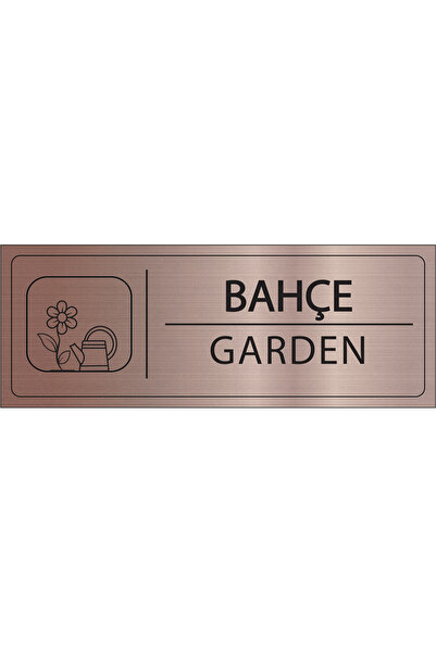 Mayeka Bahçe İsimlik Bronz Metal Kapı İsimliği Levhası Yönlendirme Tabelası