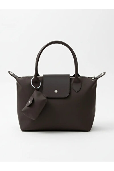 Zuna Studio Geantă de umăr pentru femei Soretta Brown, din țesătură tip paraș...