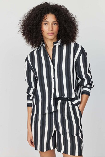 PAULMARK Women's Thick Striped Shirt