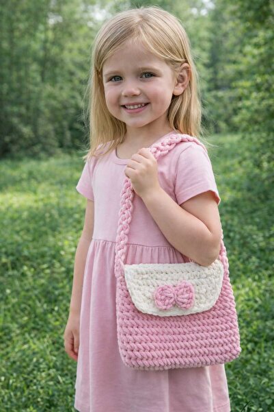 Home Pembe Klipsli Çocuk Çantası