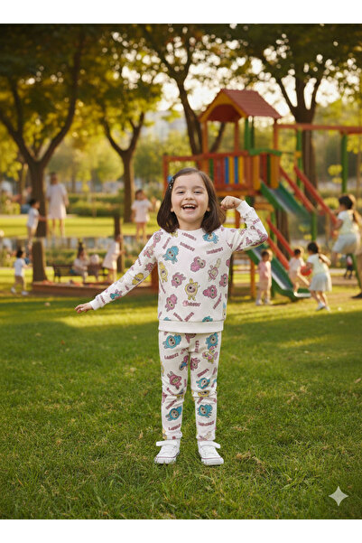 CUBBUX Set casual din bumbac cu mâneci lungi pentru fete (set de pijamale)