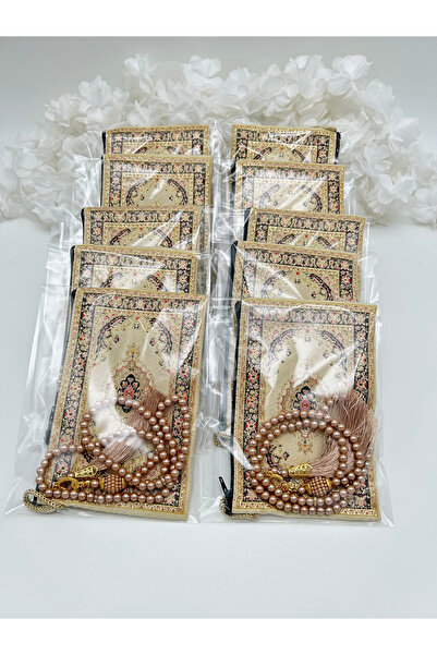 LenaToptan 10 Pieces of Coffee Wallet and Prayer Beads Set Hajj Umrah Mevlid ...
