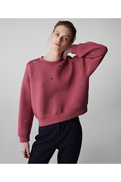 İpekyol Strass taşlı cutout sweatshirt