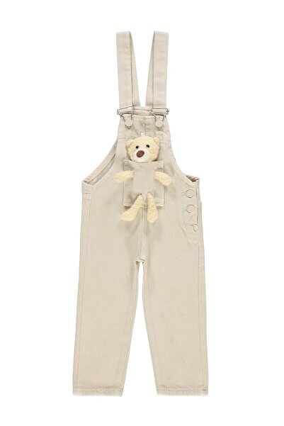 Civil Girls Mobil Ayıcıklı Pantolon Slopet 2-5 Yaş Slopet - Bej 2-3 Yaş