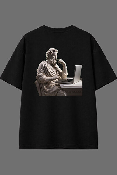 VSRN Μπλουζάκι με σχέδιο Considerate Man Design, με στάμπα στην πλάτη, μαύρο,...