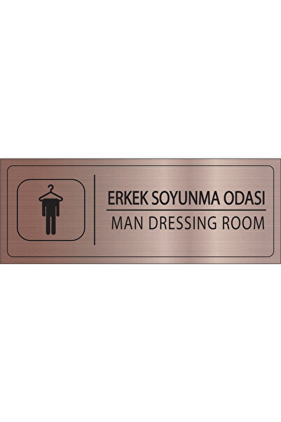 Mayeka Erkek Soyunma Odası İsimlik Bronz Metal Kapı İsimliği Levhası Yönlendi...