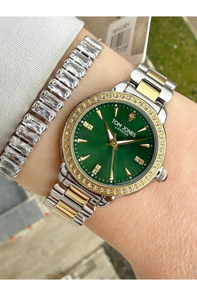 Tom Jones Waterproof Women's Wristwatch and Gift Bracelet