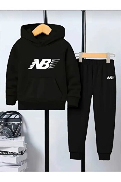 ELAN WEAR Nb Printed Hooded Sweat Suit - Hooded Sweatshirt Top and Bottom Set...