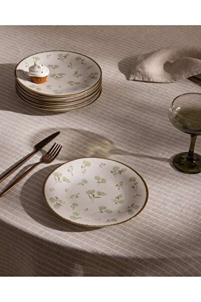 Madame Coco Fleur 6-Piece Cake Plate Set - Green - 19 cm