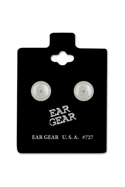 EAR GEAR Earring USA Stainless Steel 316L with 7mm Pearl Stone - 727