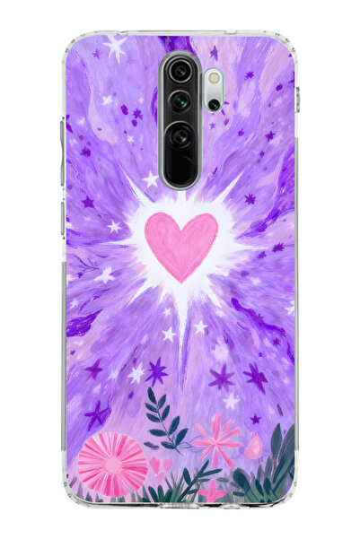 moonset Redmi Note 8 Pro Uyumlu Baskılı Yumuşak Silikon Şeffaf Telefon Kılıfı