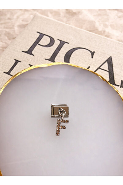 ANKA JEWELLRY Steel Hanging Letter F Italian Charm
