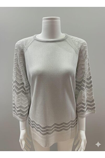 moda myflow BLUZ MEVSİMLİK İNCE TRİKO KAPRİ KOL