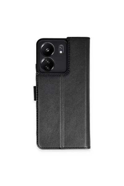 magicool Xiaomi Redmi 13c Kılıf Trend S Plus Kapaklı Kılıf - Siyah